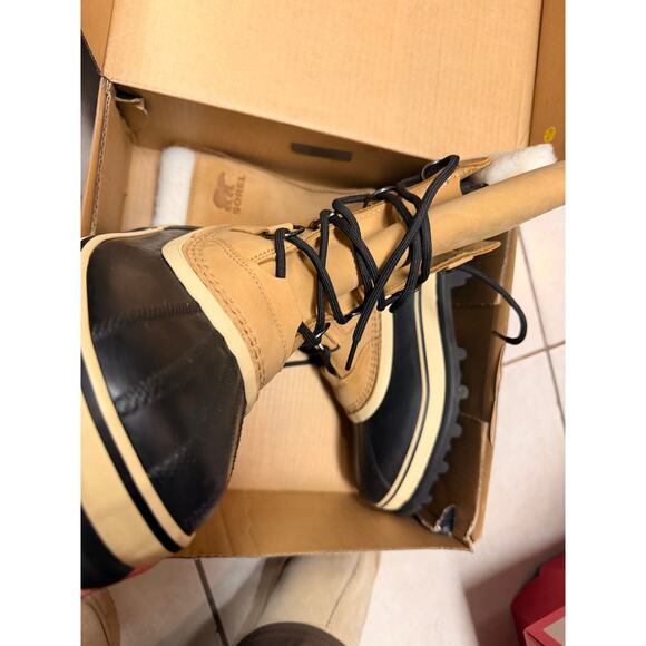 Sorel Caribou™ WP Waterproof Boot Buff Caramel Color Men's Size 9 - Picture 2 of 5